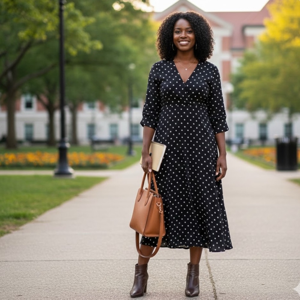 Abbott Elementary Polka Dot Dress